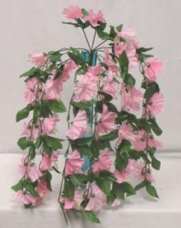  HIBISCUS Hanging Bush Artificial Silk Flowers Great for Hanging Basket