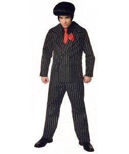Adult Gangster Costume Mens Zoot Suit Mobster 20s New