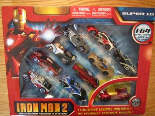 Iron Man 2 Diecast Collection Metal Cars 1 64 10 Cars in All