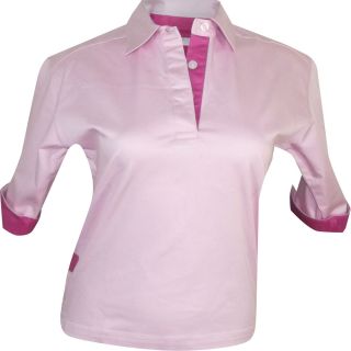 Womens Rugby Shirt Semi Fitted Stretch Drill Ladies FR73 Front Row s M