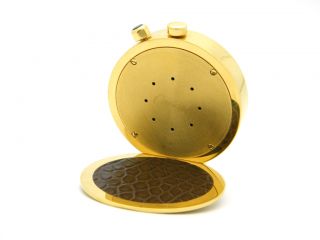 Cartier Pasha Travel Alarm Vintage Clock Gold Plated
