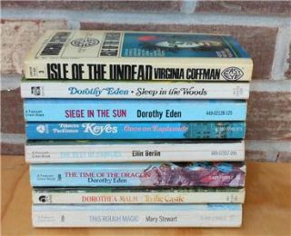 Lot 8 Vintage Gothic Romance Mystery Novels Eden Keyes Malm Stewart