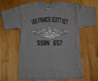 US Navy USS Francis Scott Key SSBN 657 Sub T Shirt