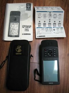 GARMIN GPSMAP 195 PILOT NAVIGATION AVIATION Bundle Case Owner Manual