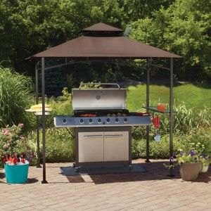 Grill Shelter Gazebo Canopy Cover Powder Coated Steel Frame w