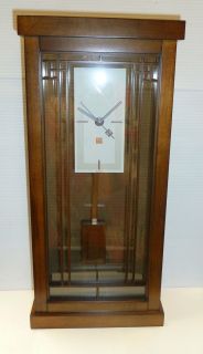 Frank Lloyd Wright Gale Bookcase Mantel Clock Made by Bulova