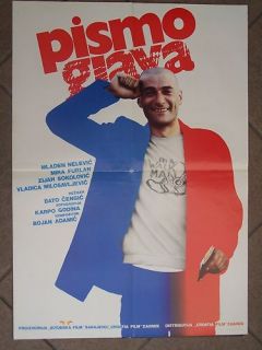 Pismo Glava Mira Furlan RARE YUGOSLAV Movie Poster 1983