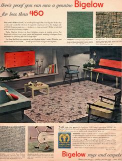 Paul McCobb Chairs BIGELOW RUGS & CARPETS Mid Century Modern Furniture