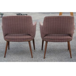 pair of organic style mid century modern dining chair red square