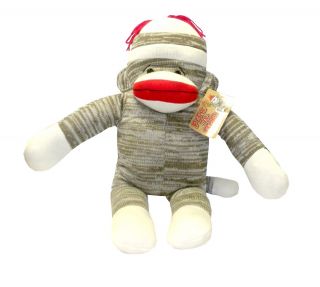 Classic Peek A Boo Sock Monkey Plush Doll Pillow Toy
