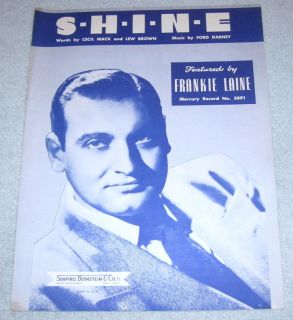 Shine Sheet Music Frankie Laine Shapiro Bernstein Co