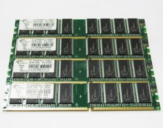 SKILL 1GB (4x1GB) 184p PC3200 CL3 16c 64x8 DDR 2Rx8 2.5V UDIMM F1