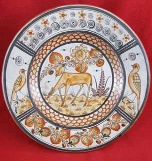 Vintage Tonala Jalisco Mexico Ceramic Plate Charger Mexican