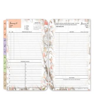 FranklinCovey Pocket Blooms Ring bound Daily Planner Refill   Jan 2013