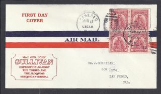 657 Sullivan Expedition Geneseo NY Air Mail FDC