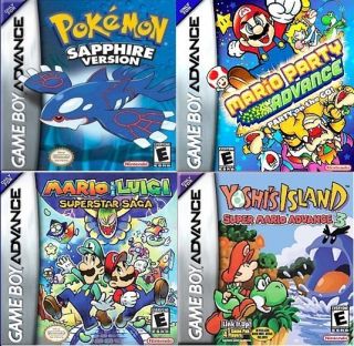 Lot of 3 Mario Pokemon Sapphire Game Boy Advance Games