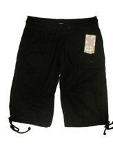 ub free union bay black capri bermuda shorts sz 3
