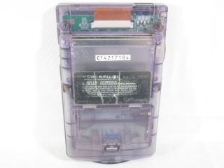 Nintendo Game Boy Color Console No Sounds CGB 001 Gameboy Clear Purple