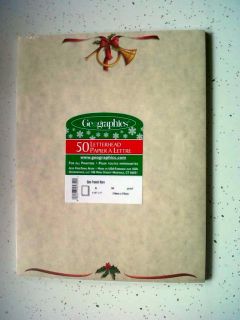 Geographics Holiday Letterhead French Horn  50 sheets 8.5x 11inches
