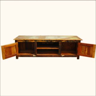  Media Stand Rustic Distressed Storage TV Entertainment Center