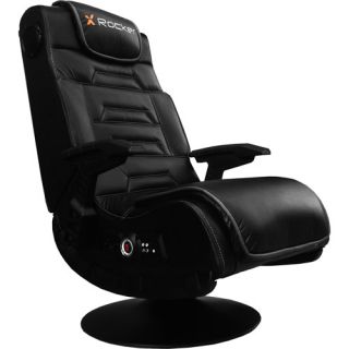 Rocker Pro Series Gaming Chair W/ Pedestal Black Faux Leather Series