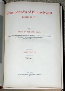 1914 Pennsylviania Biographies Hand Engraved Portraits