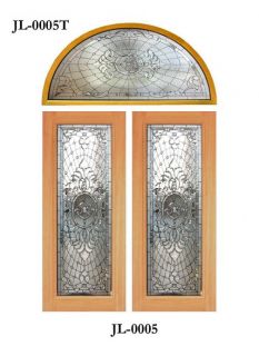 Exterior Thermal Leaded Glass French Doors Andtransom