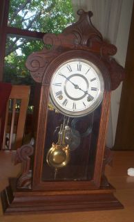 Gilbert Clock Co. Wooden Mantel/Shelf Clock, by George B. Owen, 1881