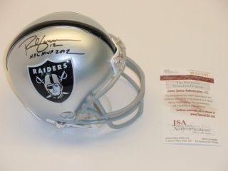 Rich Gannon Signed Oakland Raiders Mini Helmet JSA Authenticated COA