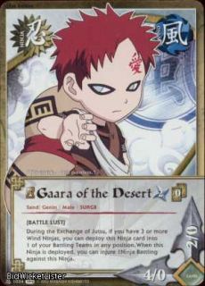 1034 Parallel Foil Gaara of The Desert C Naruto Card