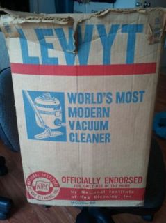 Vintage Lewyt Canister Vacuum w Attachments Model 66