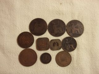 Junk Drawer 10 Very Vintage Coins Some 1800s Nice Collection Lot 53