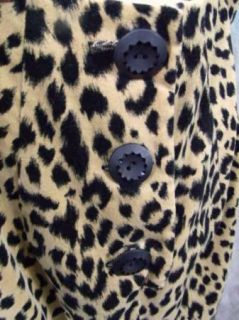 Sexy Vtg 80s Geary Roark Kamisoto Open Back Bodycon Cougar Print Dress