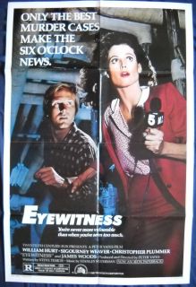 Eyewitness Movie Poster William Hurt Sigourney Weaver