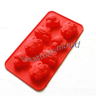 Hot Silicone Frog Bee Animals Chocolate Cake Soap Baking Molds Moulds