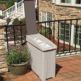 New Suncast Side Station Outdoor Patio Trash Can 22 Gal