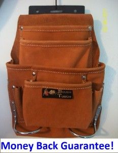 Best Tool Bag 10 Pocket Suede Leather Apron Carpenter Tough Nail Belt