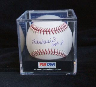 Stan Musial Baseball Autographed Ball HOF 69 Signed Ball PSA Graded