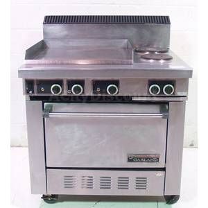 USED GARLAND S686 COMMERCIAL ELECTRIC CONVECTION OVEN W FLAT GRILL / 2