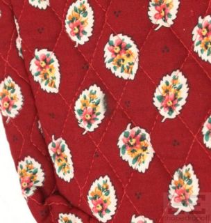 Vera Bradley Red Floral Print Quilted Cotton Garment Bag