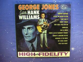 Ultra Rare GEORGE JONES SALUTES HANK WILLIAMS Sr Original Mercury Mono