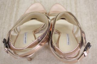 Vera Wang Lavender Garmin Jeweled Crystal Leather Sandals Heels Size 9