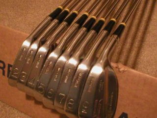 Wilson Jim Ferrier Gooseneck Iron Golf Club Set 2 Thru 9 Leather Grips