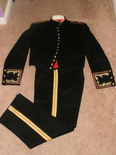 Vintage 1960s USMC Lt Colonel Uniform Evening Dress Jacket Pants 40 42