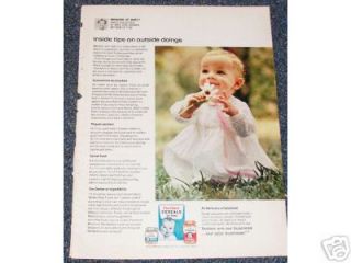 1964 Ad Gerber Baby Food Cereal Foods Daisy Flower