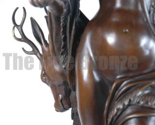 Signed H Gerhard Bronze Sculpture Diana The Huntress