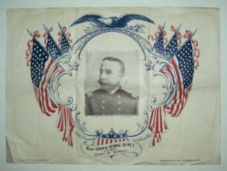 1899 USS Maine Admiral George Dewey Print by Pittsburgh PA Leader