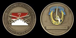 Challenge Coin   US Army 7th Cavalry   Garryowen