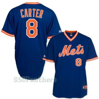 Gary Carter New York Mets 1986 Cooperstown Royal Blue Jersey Sz M 2XL