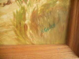 Antique Oil Painting Geyer 1962 Western Divide Awesome